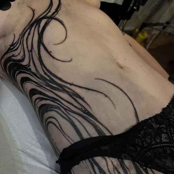 Abstract tattoo by Daan Boets in Haarlem