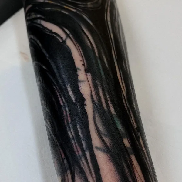 Abstract tattoo by Daan Boets in Haarlem