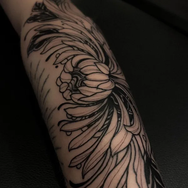 Abstract tattoo by Daan Boets in Haarlem