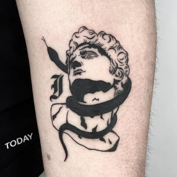 Чёрная tattoo by Noir Noah in Amstelveen