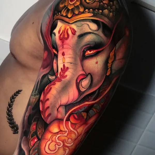 Нео традиционная tattoo by Oash Rodriguez in Madrid