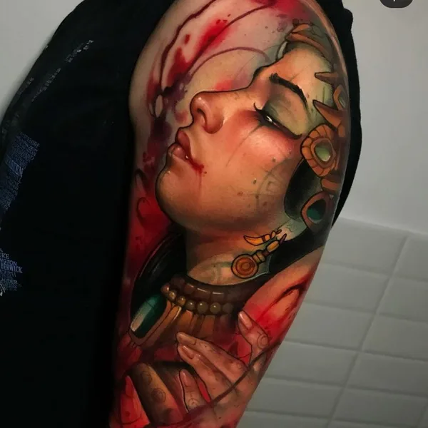 Нео традиционная tattoo by Oash Rodriguez in Madrid