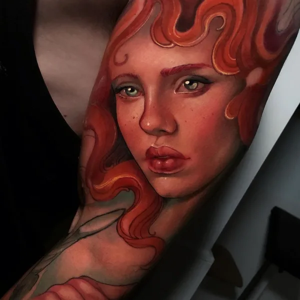 Нео традиционная tattoo by Oash Rodriguez in Madrid