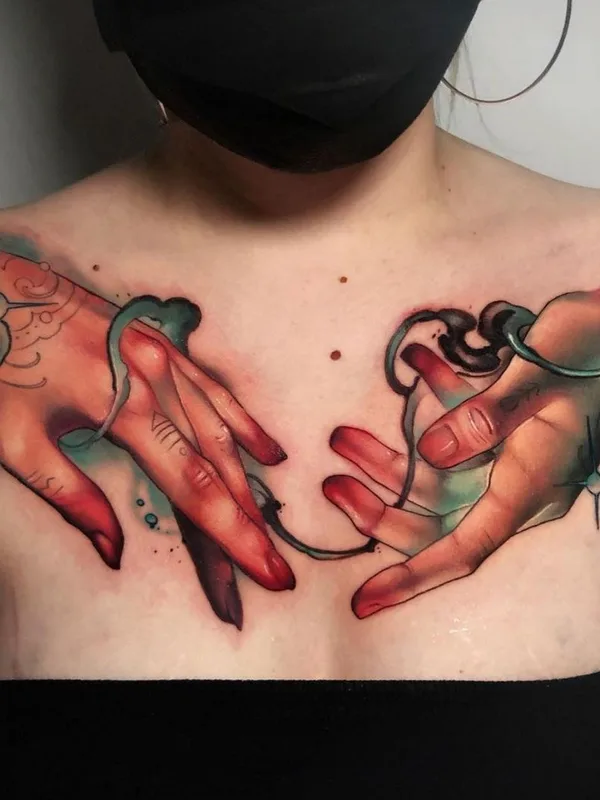 color illustrative Tatuaggio su chest #45309 | Tatuatore Oash Rodriguez