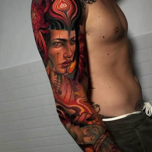 Нео традиционная tattoo by Oash Rodriguez in Madrid