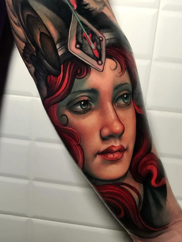 female color realism Tatuaggio su forearm #45305 | Tatuatore Oash Rodriguez