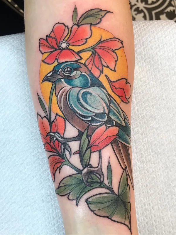 color neo traditional Tatuaggio su forearm #45333 | Tatuatore Iris Jasperse 
