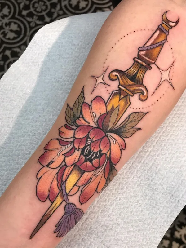 color neo traditional Tatuaggio su forearm #45338 | Tatuatore Iris Jasperse 