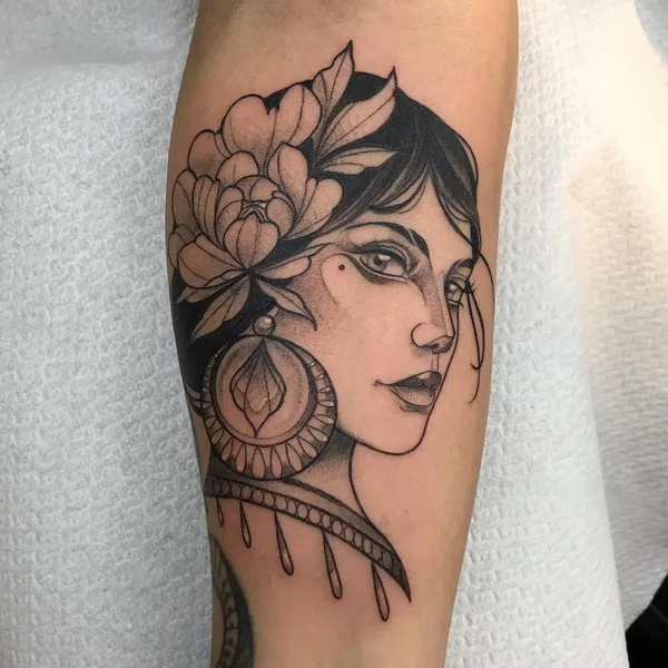 Neo Traditional tattoo by Iris Jasperse  in Amsterdam