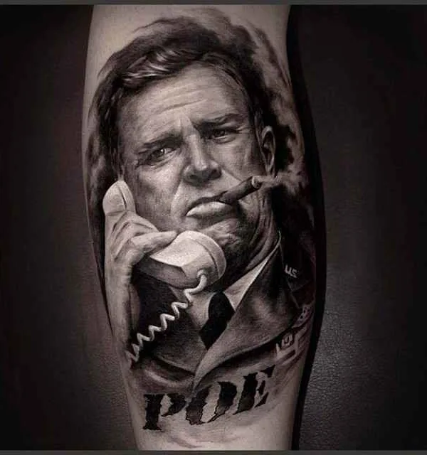 Portrait tattoo by Zinaida Pasko in London