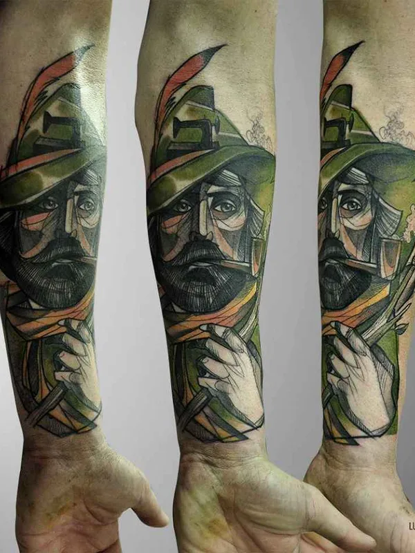 color illustrative tatuaje en forearm #396 | Tatuador Lukas Zglenicki