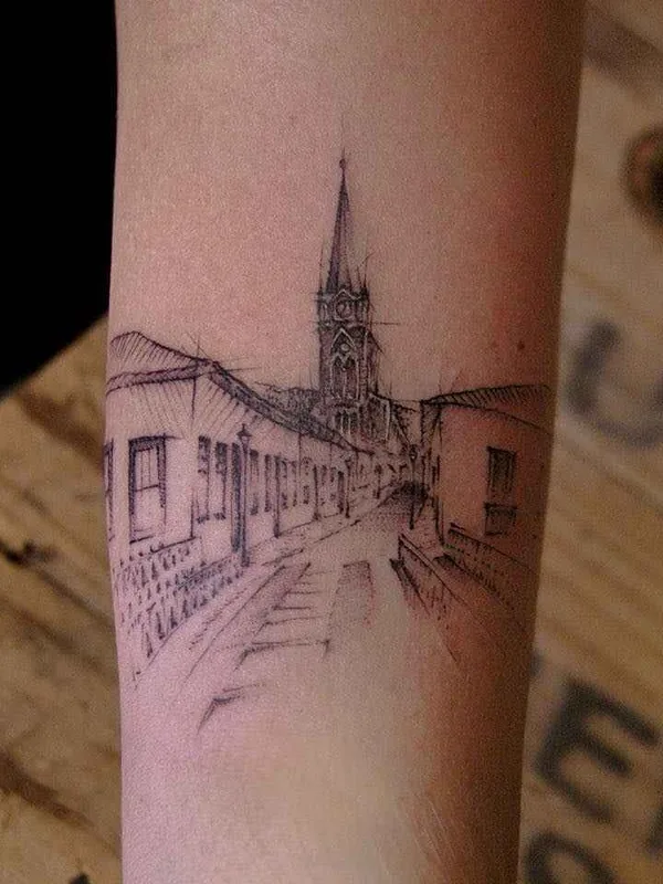 black and grey sketch tatouage sur forearm #9329 | Artiste tatoueur La Bottega dell'Arte