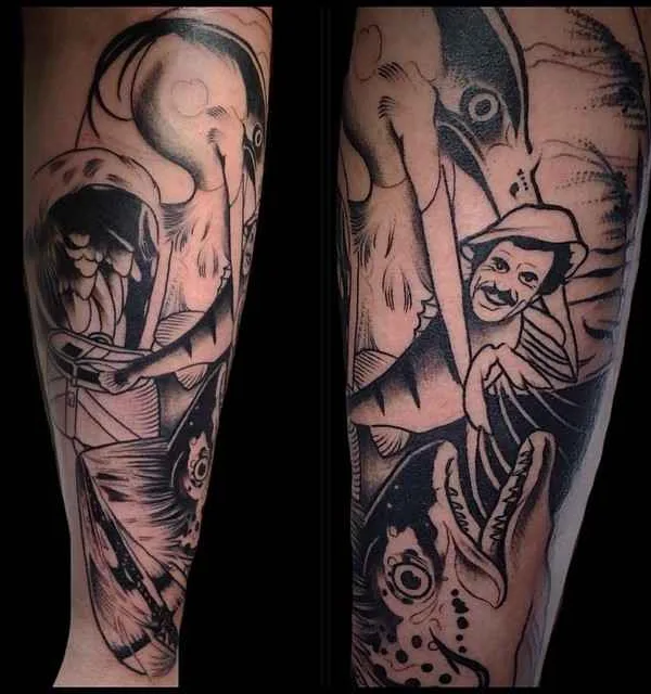 black and grey blackwork tattoo auf forearm #5085 | Tätowierer Aniela Dahlgren