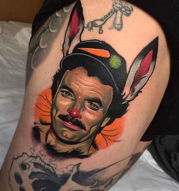 color realism tattoo auf thigh #5087 | Tätowierer Aniela Dahlgren
