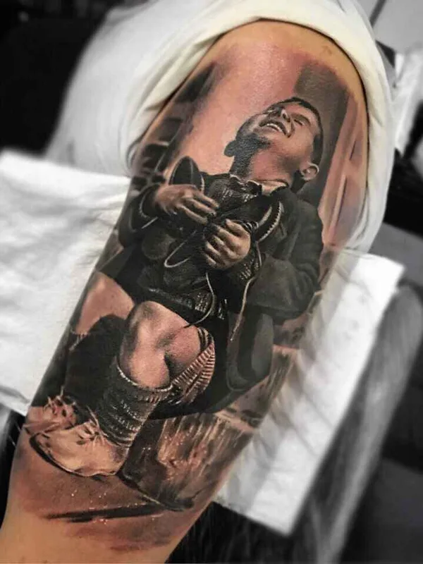 black and grey realism татуировка на upper arm #11880 | Тату мастер Дмитрий Щелоков