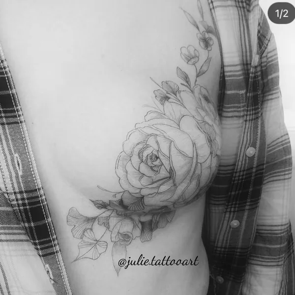 Graphic tattoo by Juliane Visser in Snells Beach