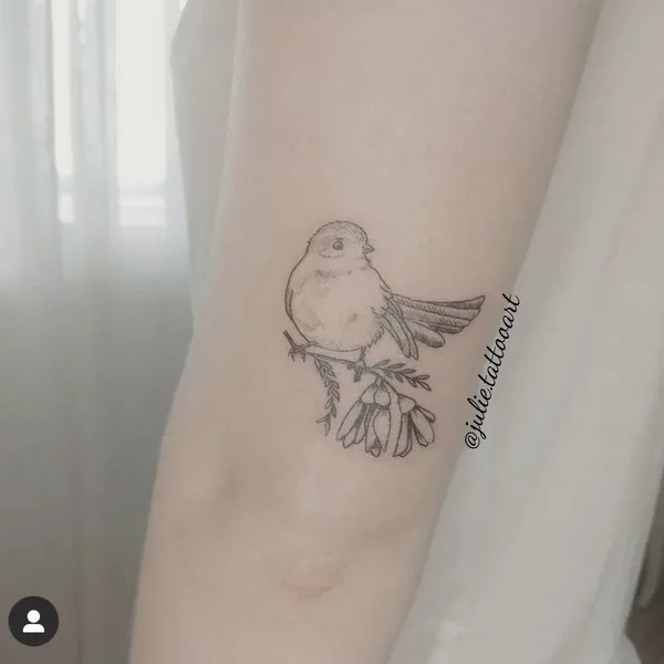 Graphic tattoo by Juliane Visser in Snells Beach