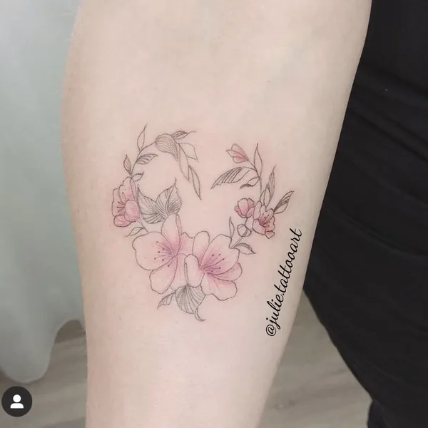 Graphic tattoo by Juliane Visser in Snells Beach