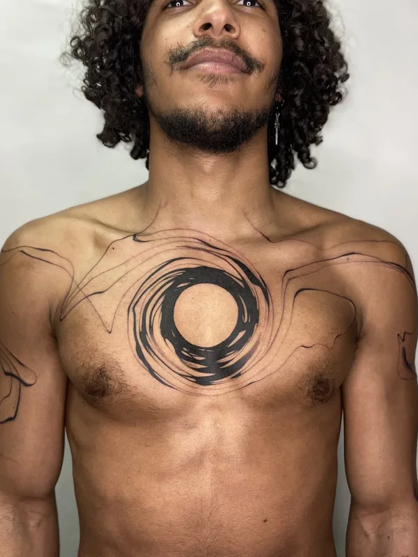 male black abstract татуировка на chest #62658 | Тату мастер Specimen