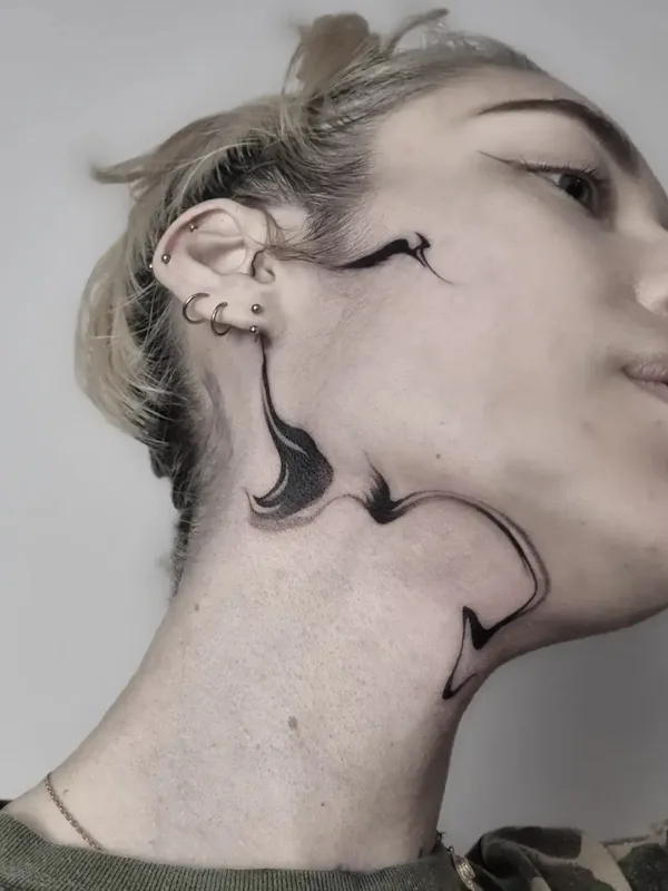 black abstract татуировка на face #62654 | Тату мастер Specimen