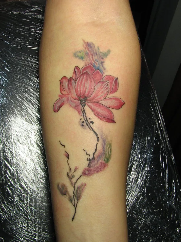 female color watercolor татуировка на forearm #34931 | Тату мастер Roman Sniatovskyi