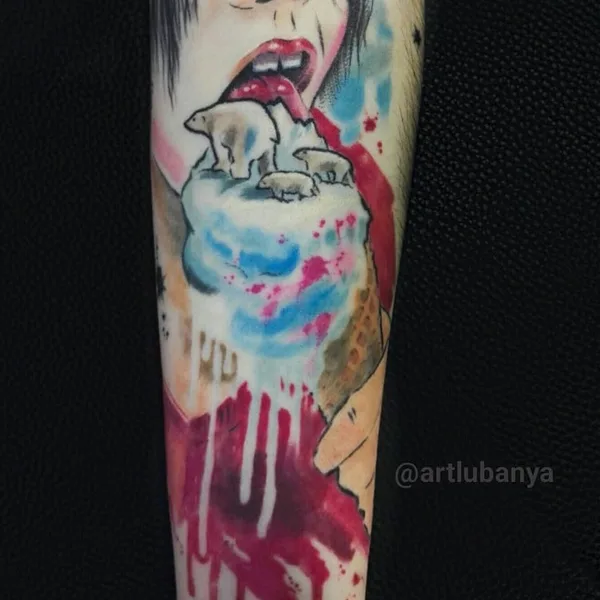 Watercolor tattoo by Любаня LuCh  in Красноярск