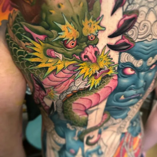 Нью Скул tattoo by Victor Chil in Barcelona