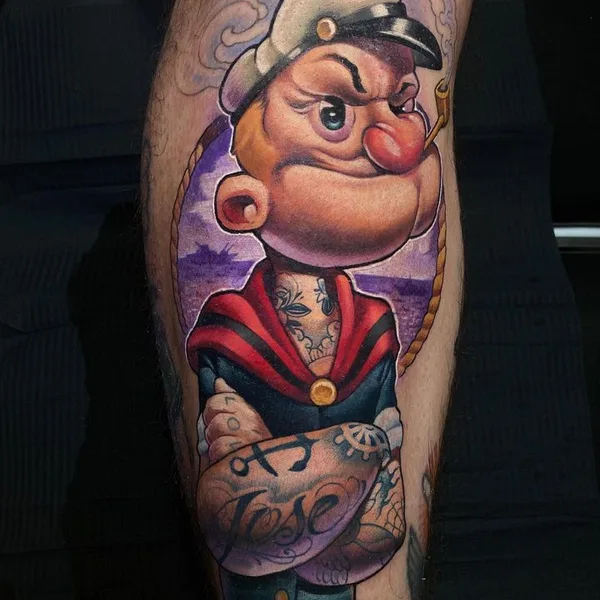 Нью Скул tattoo by Victor Chil in Barcelona