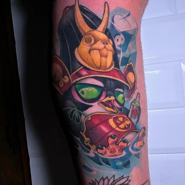 Нью Скул tattoo by Victor Chil in Barcelona