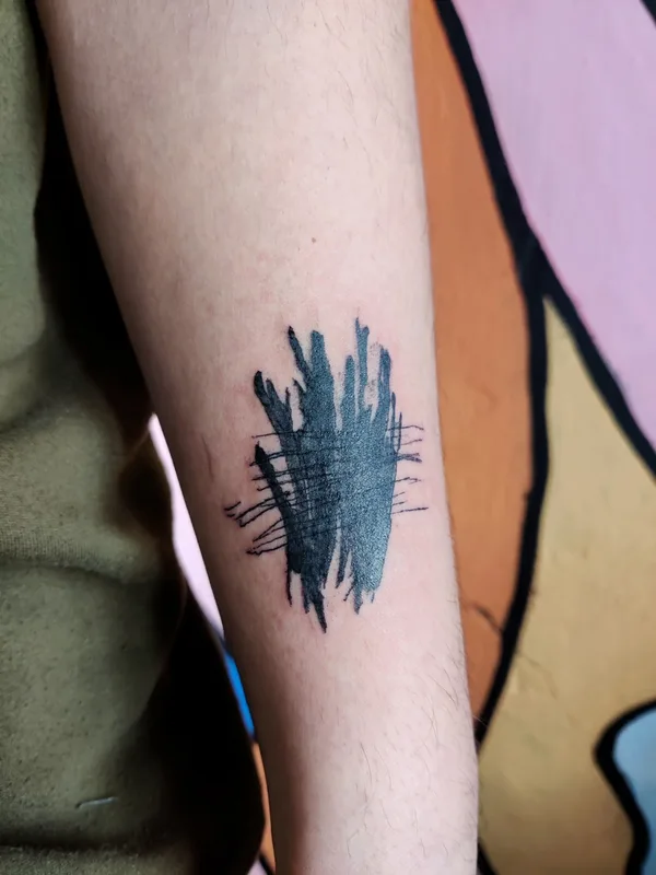 black abstract татуировка на forearm #64382 | Тату мастер Violetta Shargorodska