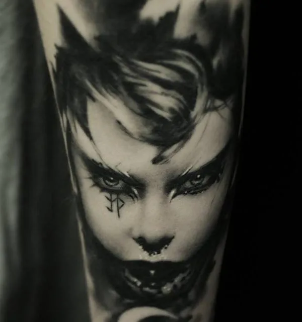 female black and grey black and grey tattoo on forearm #5038 | Tattoo Artist Kurt Staudinger