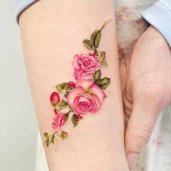 Feminine tattoo by Songe in Seoul
