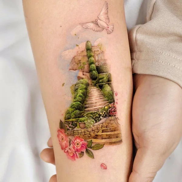 Feminine tattoo by Songe in Seoul