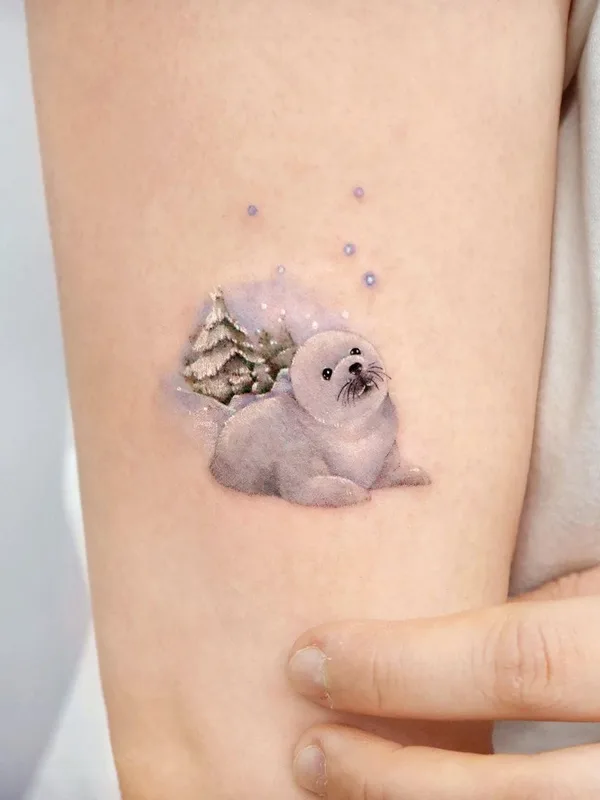 female color miniature, micro-realism Tatuaggio su forearm #53033 | Tatuatore Songe