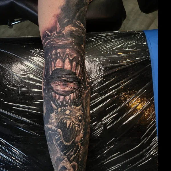 Horror tattoo by Jerry Woempner  in Lake Havasu City