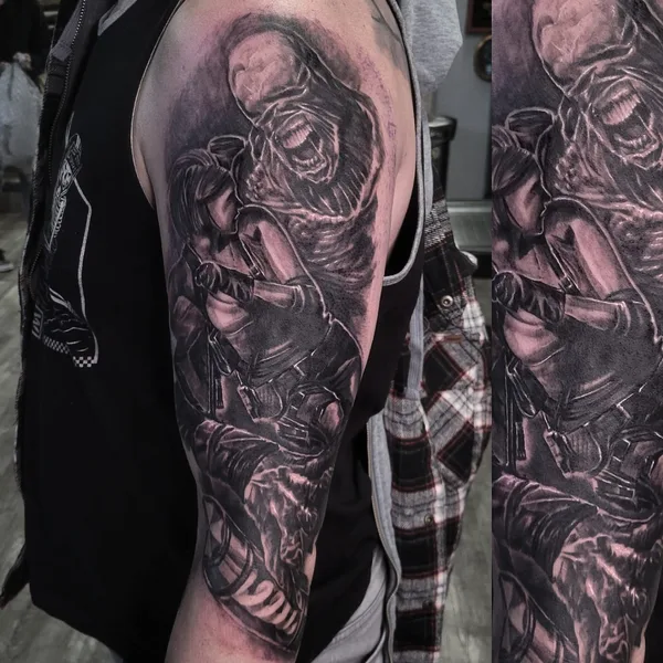 Horror tattoo by Jerry Woempner  in Lake Havasu City