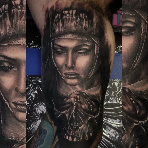 Horror tattoo by Jerry Woempner  in Lake Havasu City