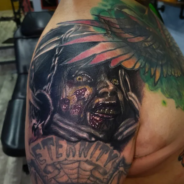 Horror tattoo by Jerry Woempner  in Lake Havasu City