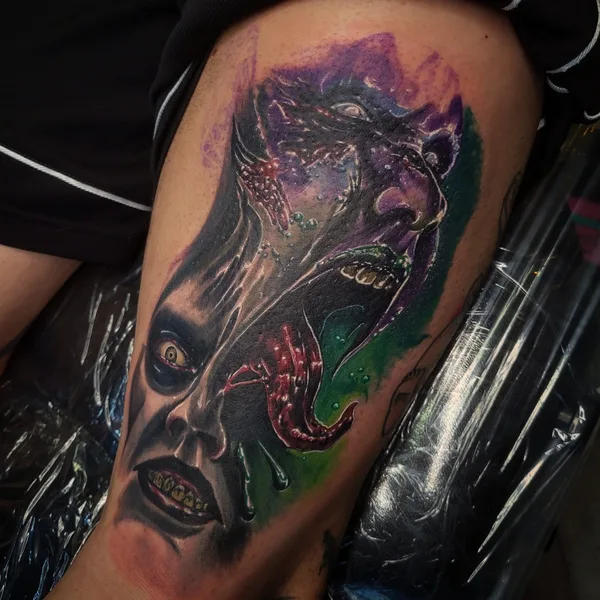 Horror tattoo by Jerry Woempner  in Lake Havasu City