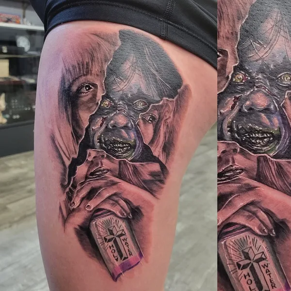 Horror tattoo by Jerry Woempner  in Lake Havasu City