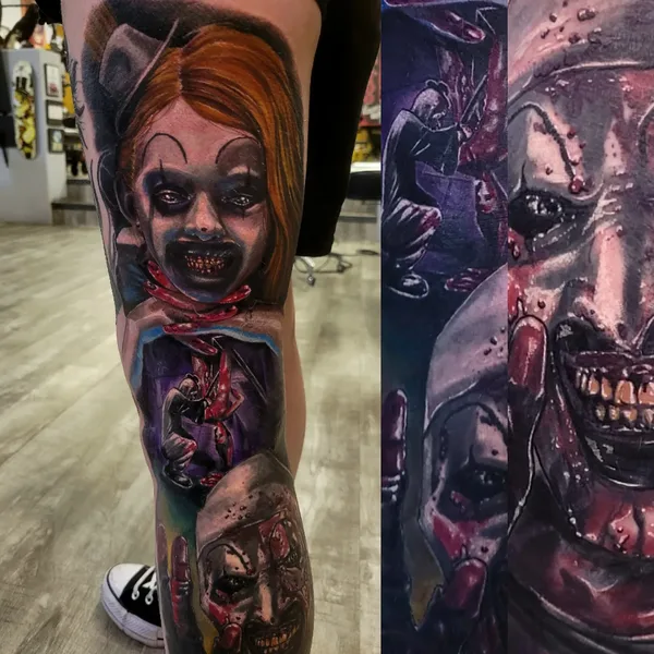 Horror tattoo by Jerry Woempner  in Lake Havasu City