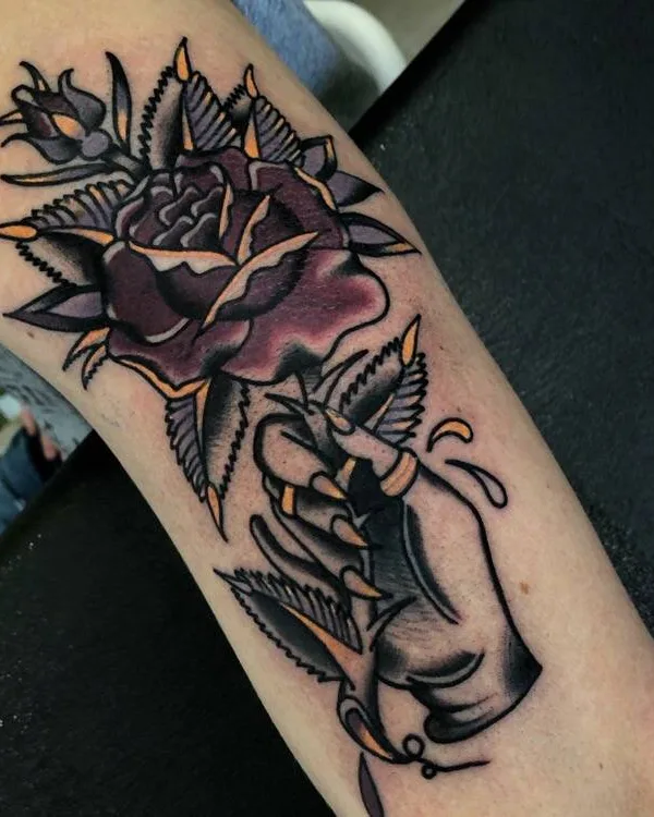 color neo traditional tattoo on forearm #29478 | Tattoo Artist Babaev Ivan