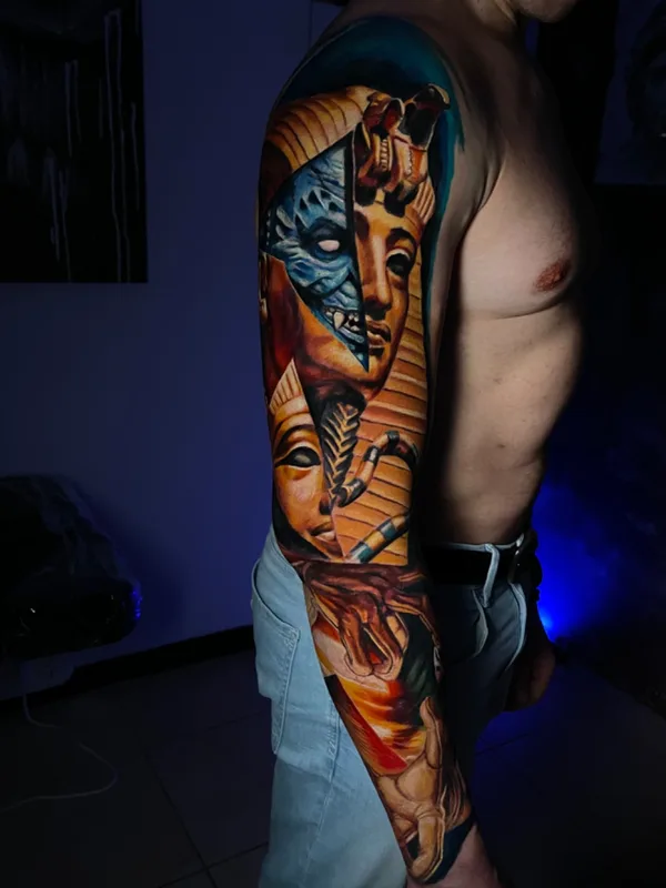 male color realism татуировка на full sleeve #66426 | Тату мастер Henrique Carmo