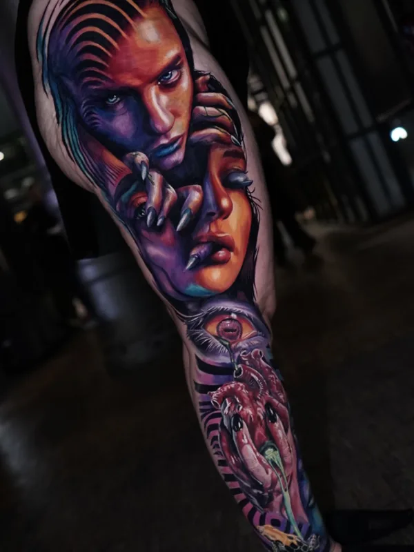 color realism татуировка на full leg #66422 | Тату мастер Henrique Carmo