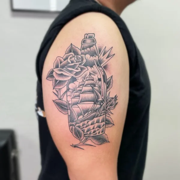 Traditional tattoo by Sergey Fish in San Diego