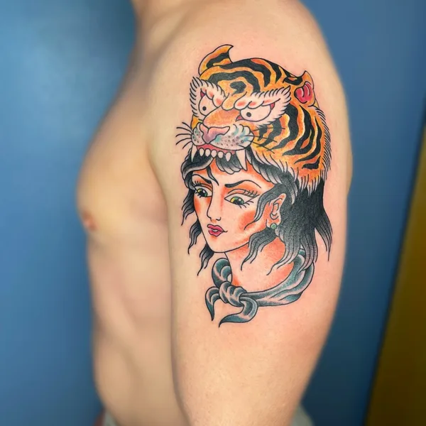 Traditional tattoo by Sergey Fish in San Diego