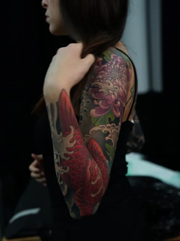 female color japanese татуировка на full sleeve #68197 | Тату мастер АРТЕМИЙ НЕУМОИН