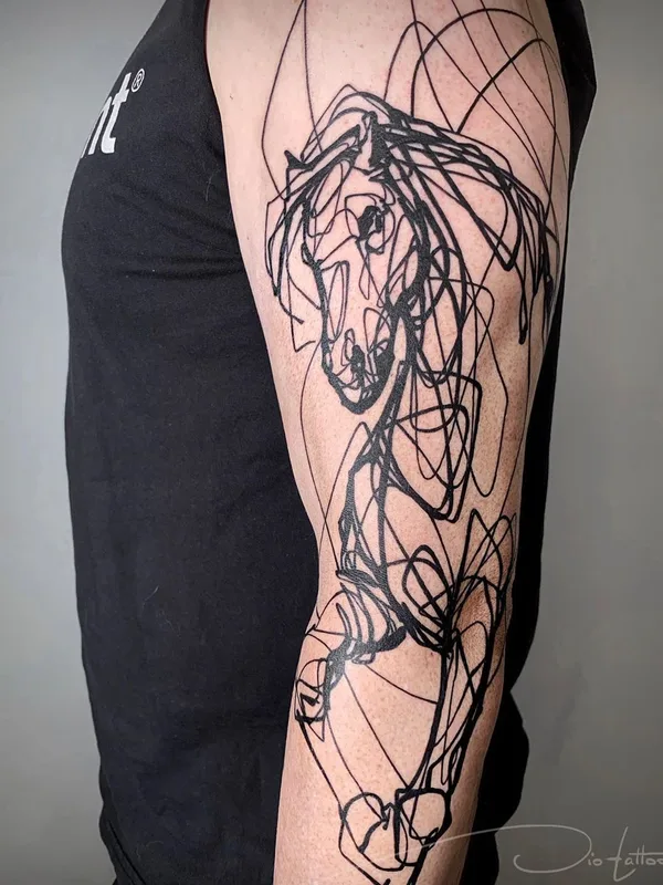 black abstract татуировка на upper arm #36517 | Тату мастер Jio Maia