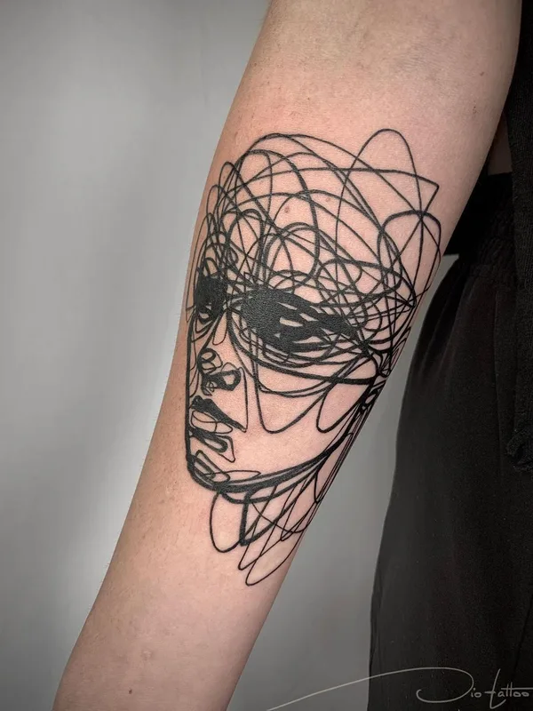 black linework татуировка на forearm #36516 | Тату мастер Jio Maia