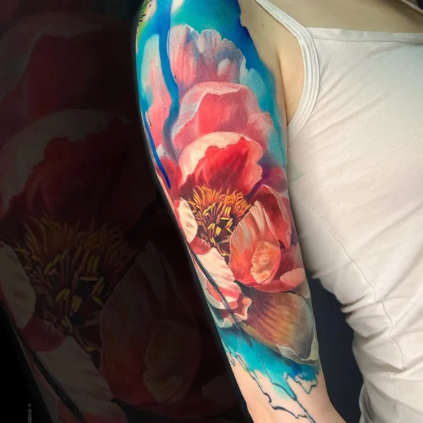 Portrait tattoo by Galina Simakina in Moscow